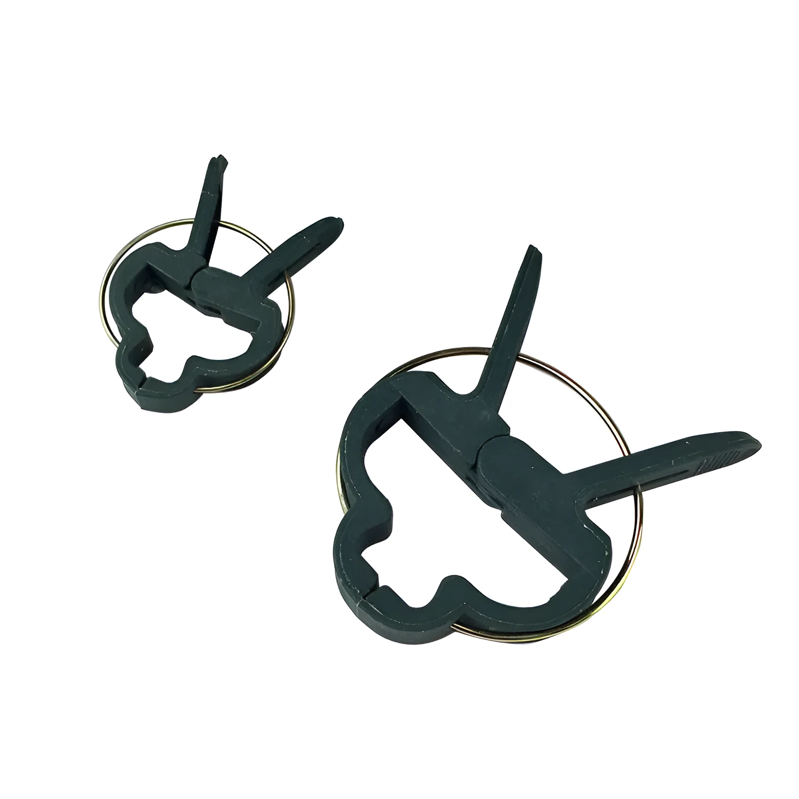 20pcs set of 6cm PP plastic garden clips with yellow zinc plating for plant trellis training