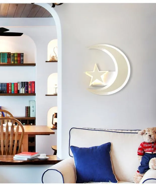 Xingyue LED acrylic wall lamp with resin body and hemp rope decoration, 25 by 22 by 4 cm