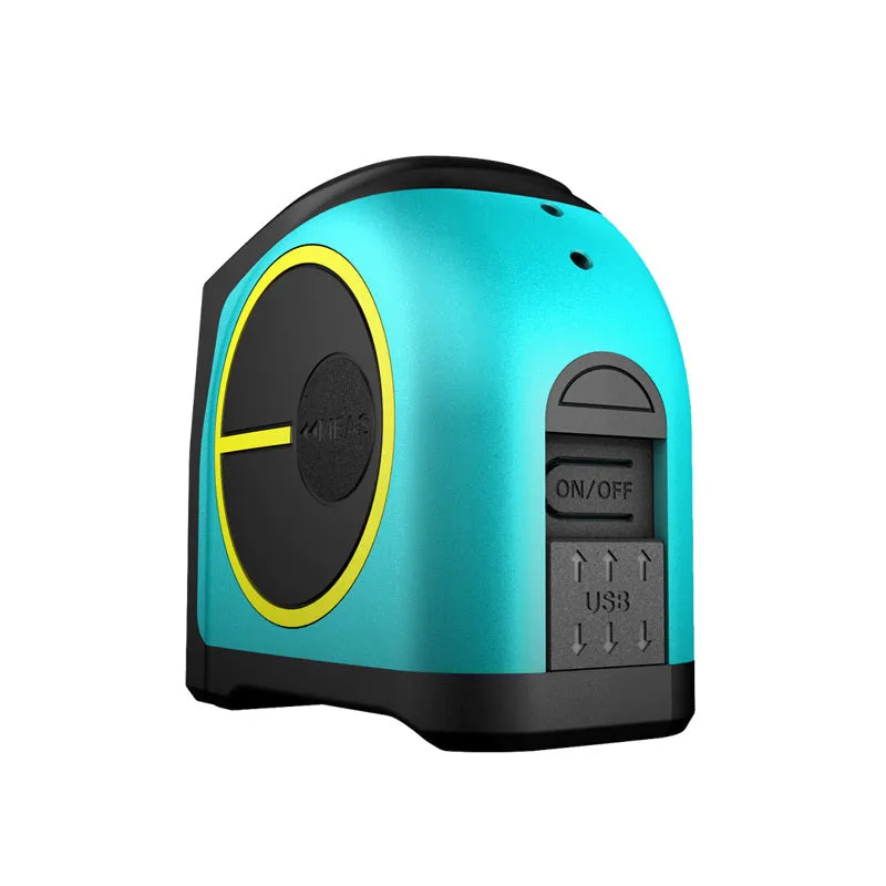 2 in 1 laser tape measure tool with 5m nylon coated blade and 100m laser range