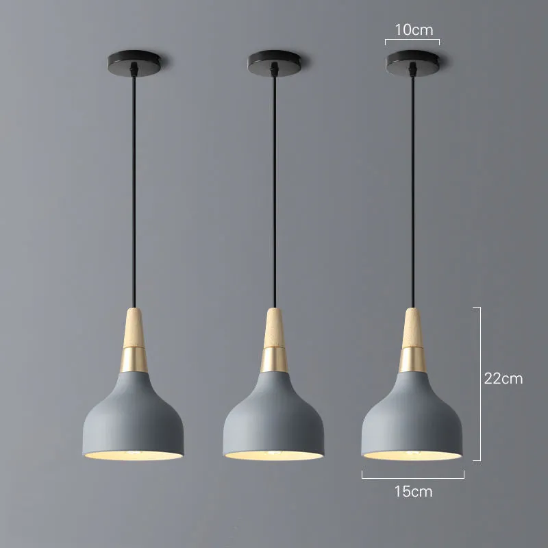 Modern small three-light chandelier in macaron style, 150x200mm, black finish