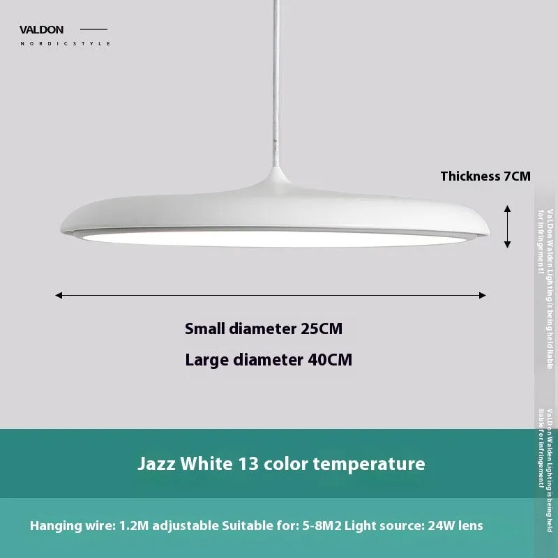 Nordic modern iron LED chandelier with fish shape, two size options, and three-colour temperature lighting