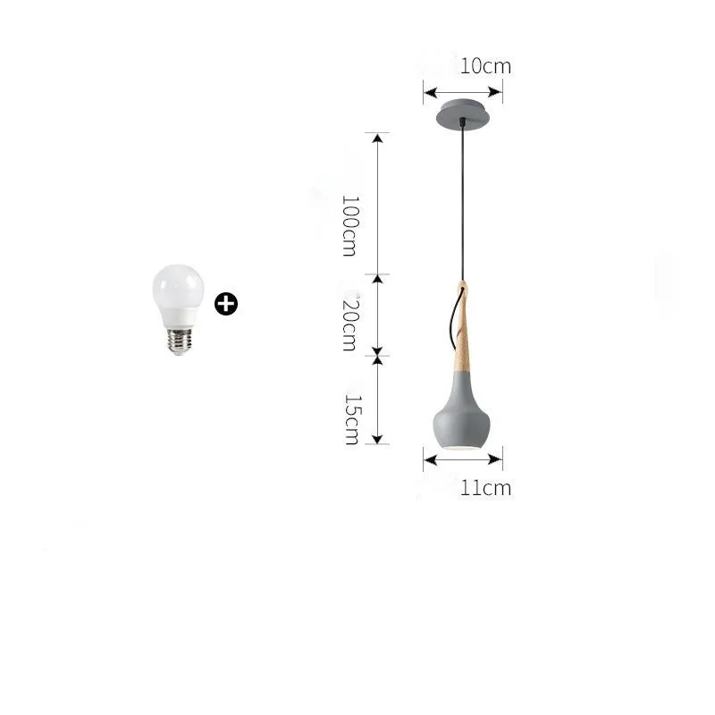 Postmodern minimalist LED dining room chandelier 110x350mm in black finish with adjustable height