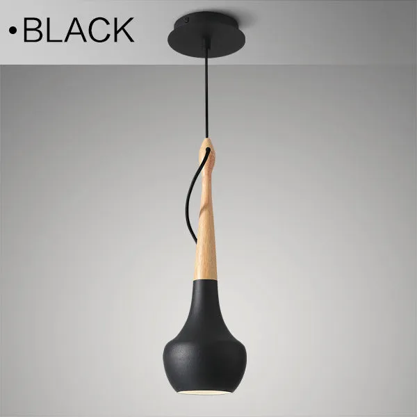 Postmodern minimalist LED dining room chandelier 110x350mm in black finish with adjustable height