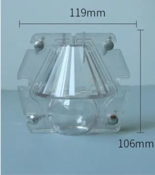 Transparent acrylic lamp table mould for making scented candles and handmade soaps