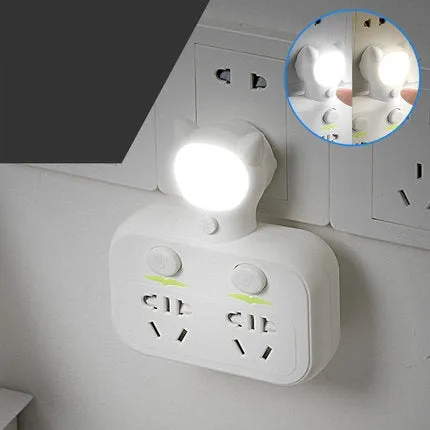 Smart socket with anti-leakage plug in lighted black for home office use