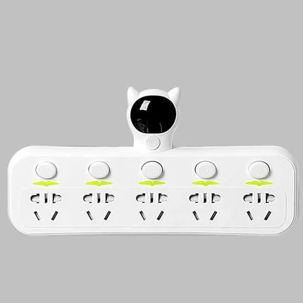 Smart socket with anti-leakage plug in lighted black for home office use