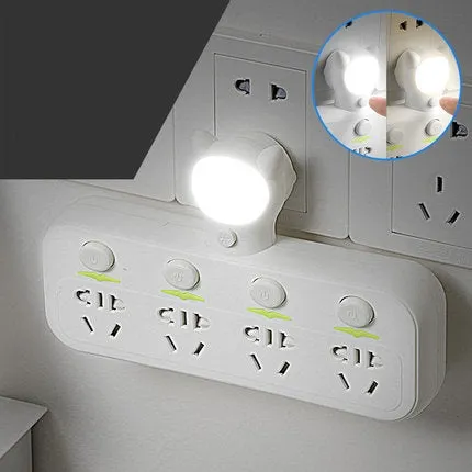 Smart socket with anti-leakage plug in lighted black for home office use