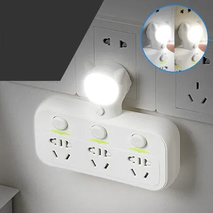 Smart socket with anti-leakage plug in lighted black for home office use