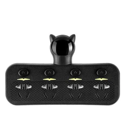 Smart socket with anti-leakage plug in lighted black for home office use