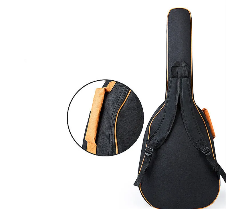 Universal A3 acoustic guitar bag in orange Oxford cloth with double shoulder straps