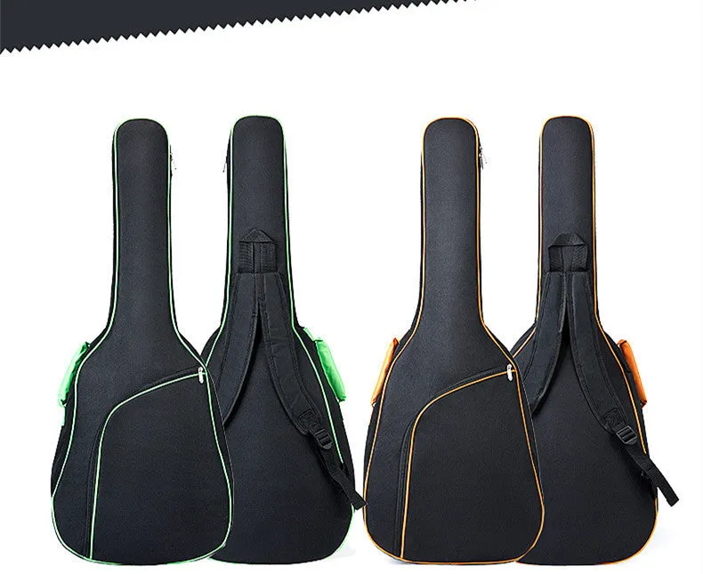 Universal A3 acoustic guitar bag in orange Oxford cloth with double shoulder straps