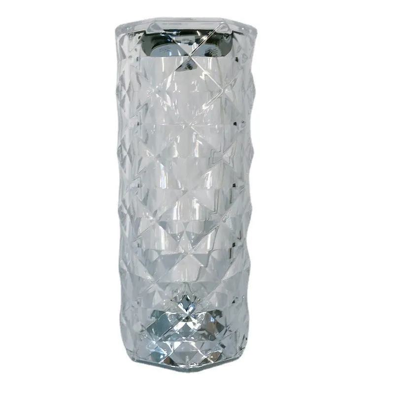 Creative Crystal Diamond Table Lamp with RGB16 colour touch rechargeable LED in diamond style