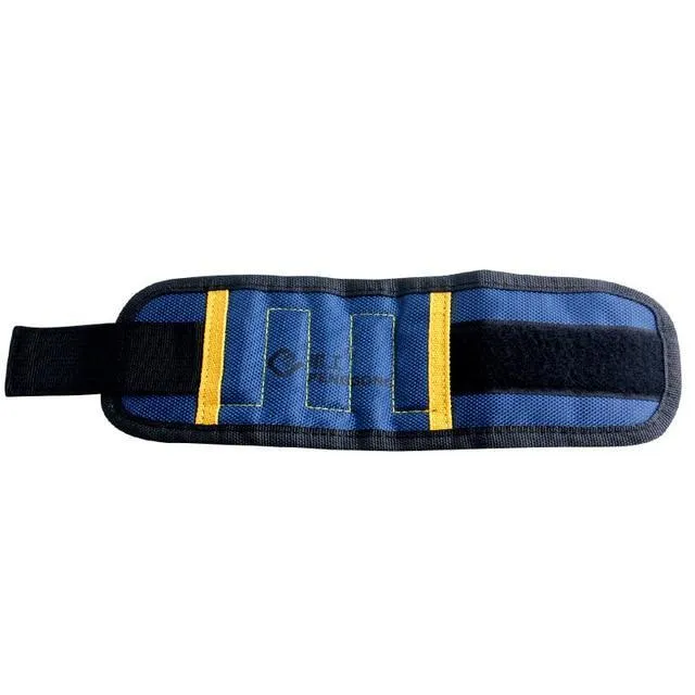 Powerful magnetic wristband in black with super strong magnets and adjustable 1680D Oxford cloth strap