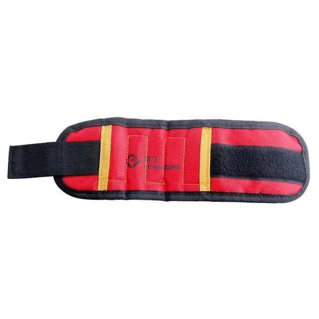 Powerful magnetic wristband in black with super strong magnets and adjustable 1680D Oxford cloth strap