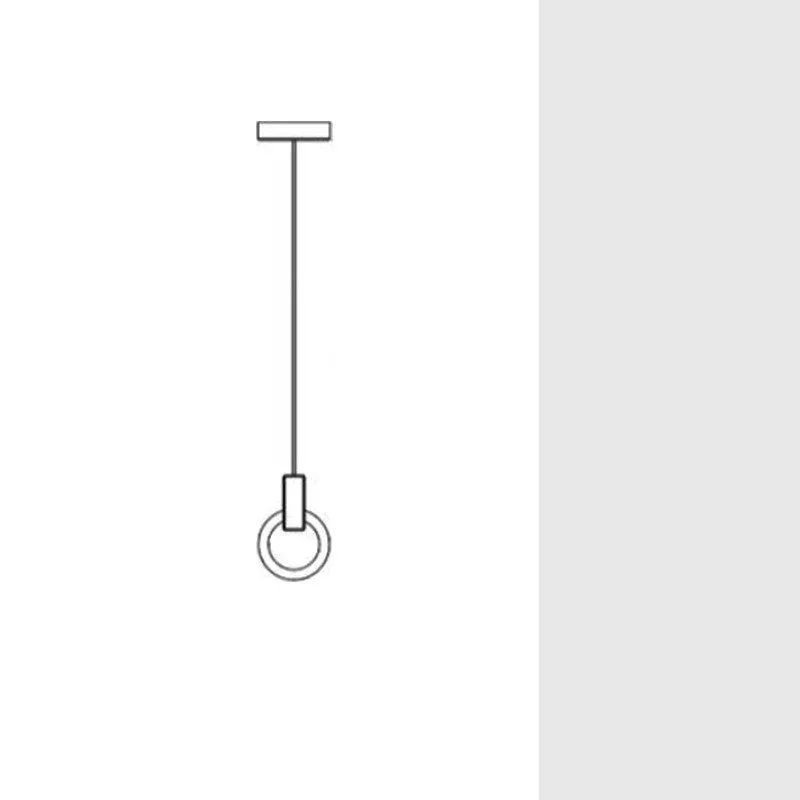 White wooden LED chandelier with three ring sizes 200 300 and 400mm on fishing line suspension for living room