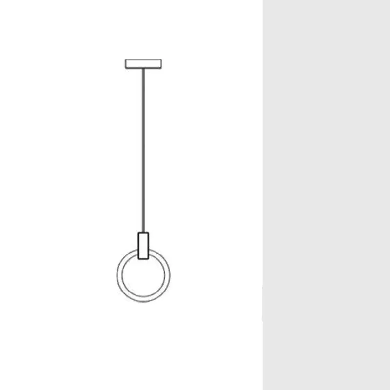 White wooden LED chandelier with three ring sizes 200 300 and 400mm on fishing line suspension for living room