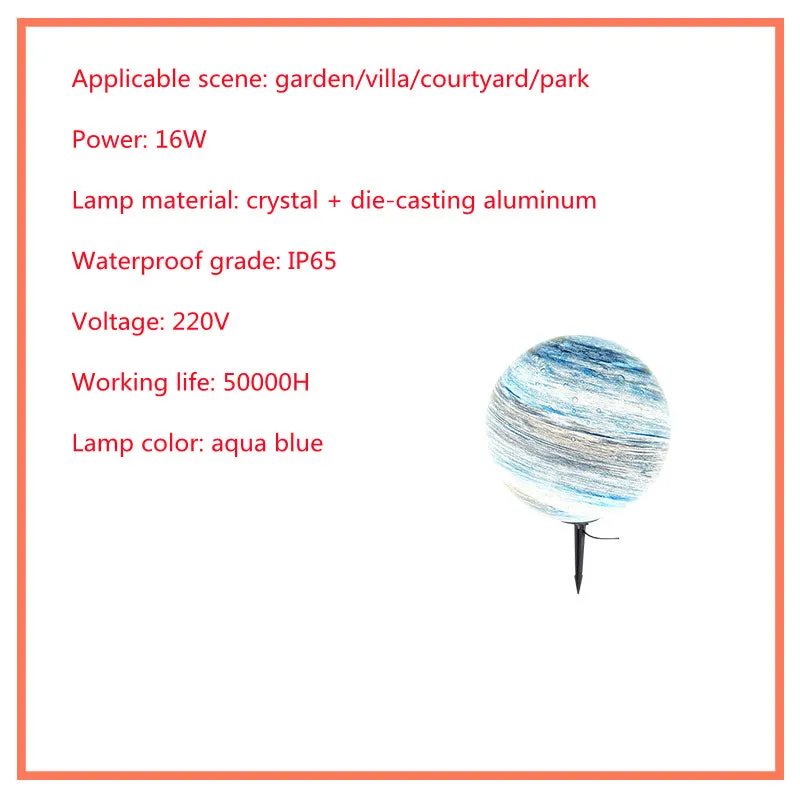 Solar lawn lamp with crystal and die cast aluminium housing, IP65 waterproof, 12W high-light LED, coffee colour, 30cm height, in a garden setting