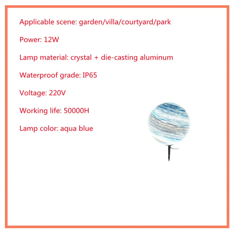Solar lawn lamp with crystal and die cast aluminium housing, IP65 waterproof, 12W high-light LED, coffee colour, 30cm height, in a garden setting