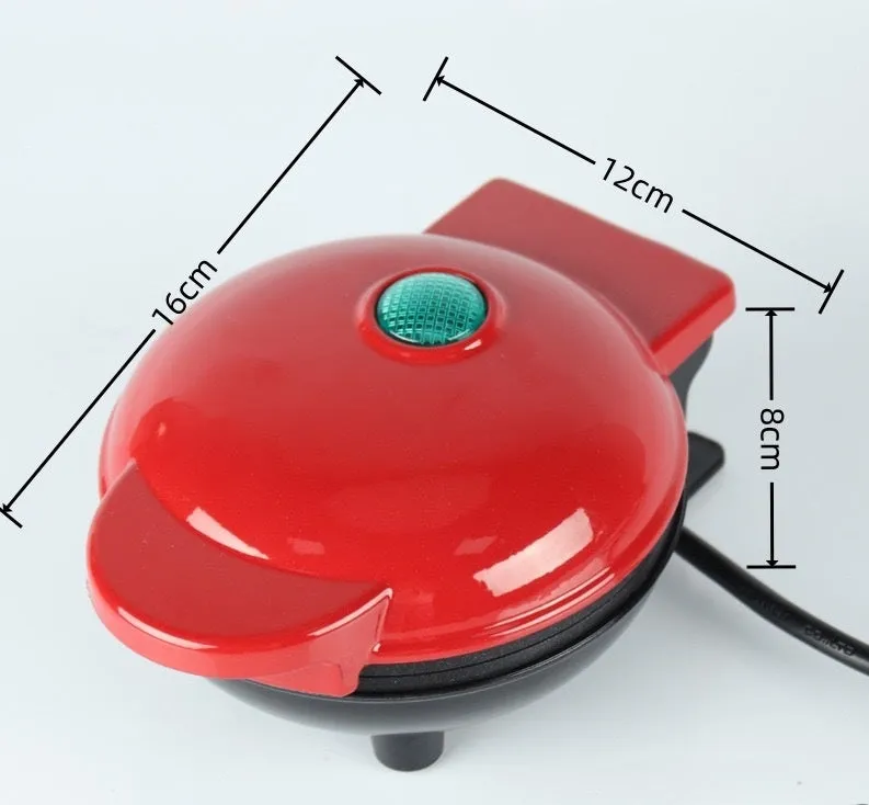 Mini waffle machine in white, 16.5cm, with electric heating, for making waffles and pancakes