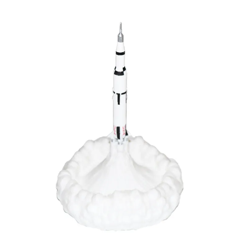 3D print rocket space shuttle lamp night light, 11 inch, PLA material, USB rechargeable, on display in a bedroom