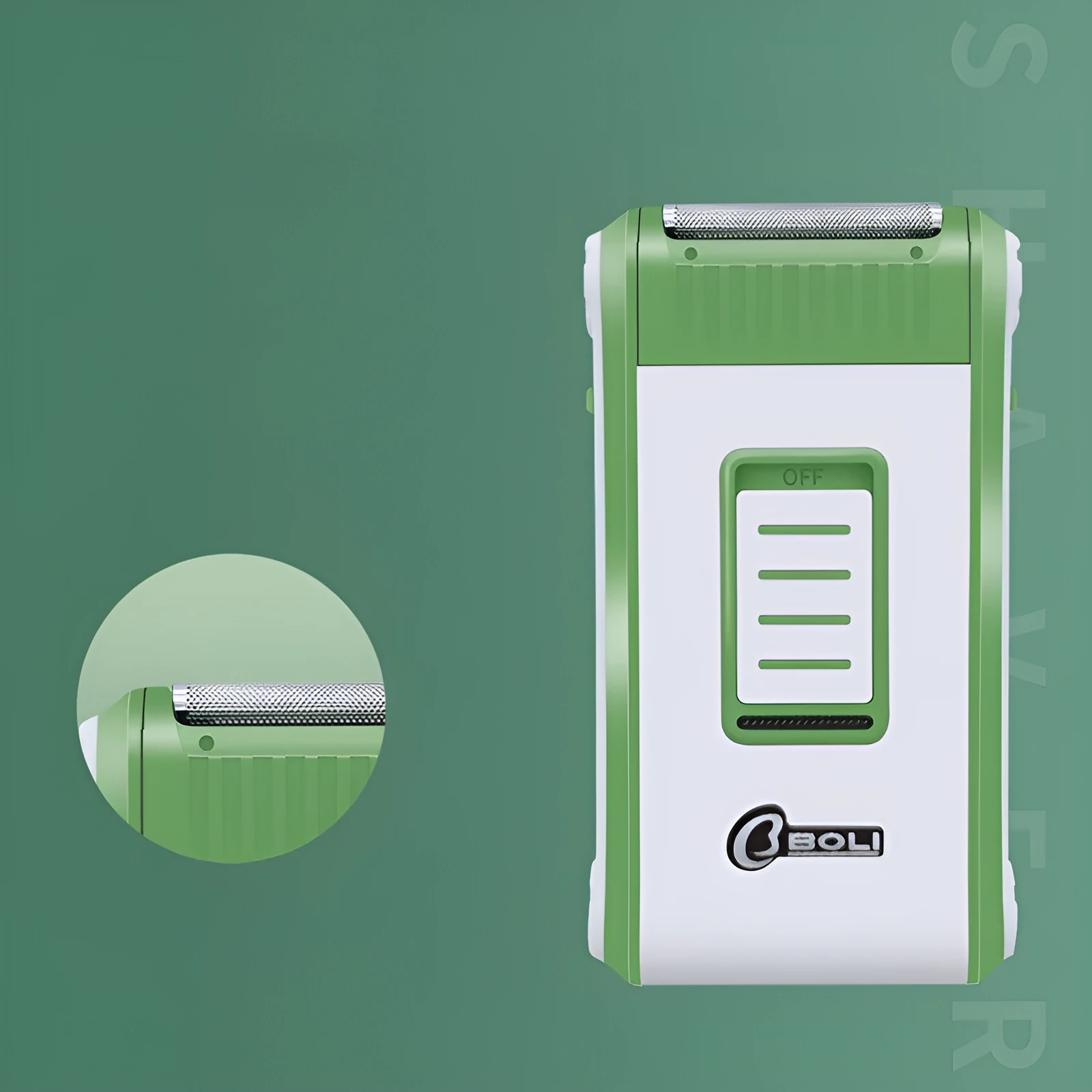 L2 model reciprocating electric shaver with ABS plastic body and charging cable.