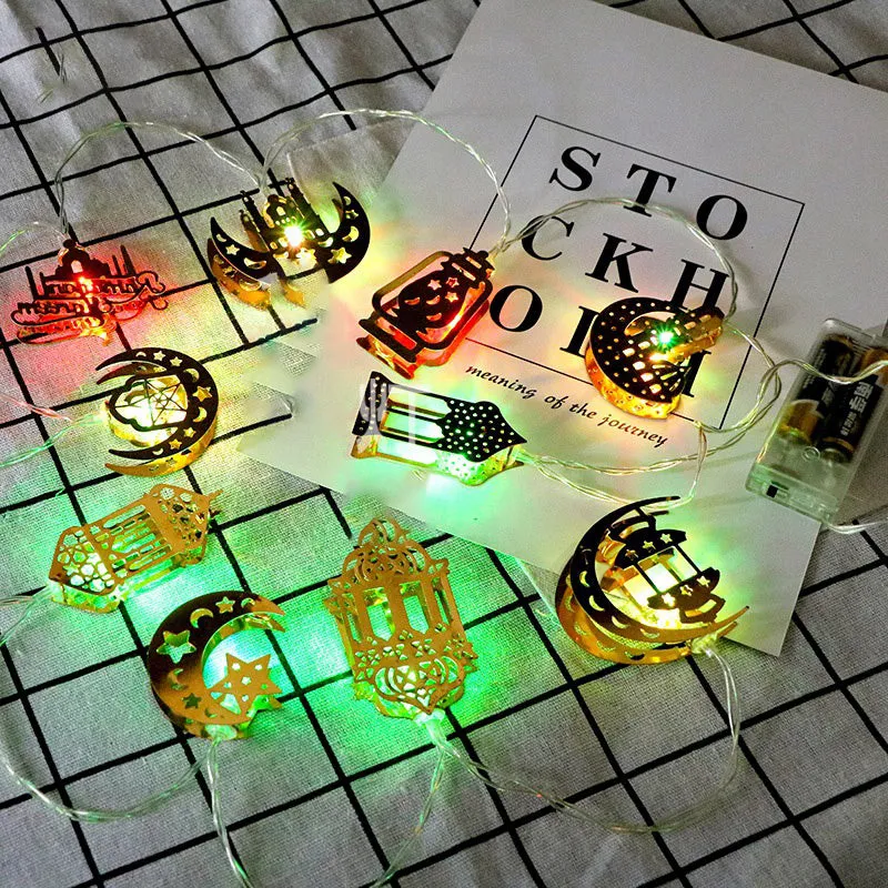 Jiaodian LED decorative light moon star design aluminium alloy 36x65mm warm white colourful slow flashing festive lighting