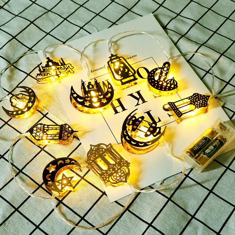 Jiaodian LED decorative light moon star design aluminium alloy 36x65mm warm white colourful slow flashing festive lighting