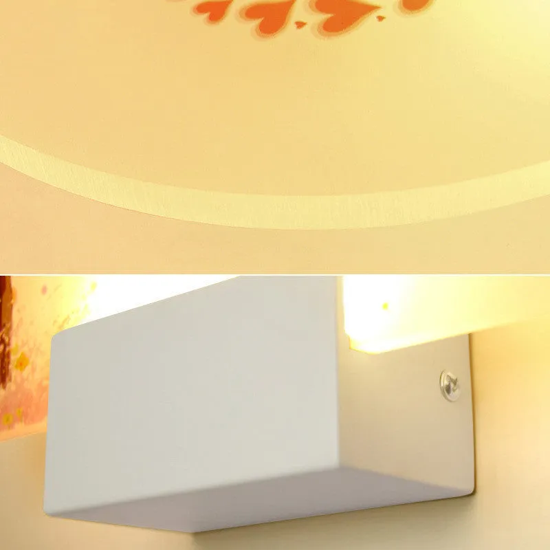 Modern simple LED corridor light with acrylic shade in white finish for hallway or staircase lighting