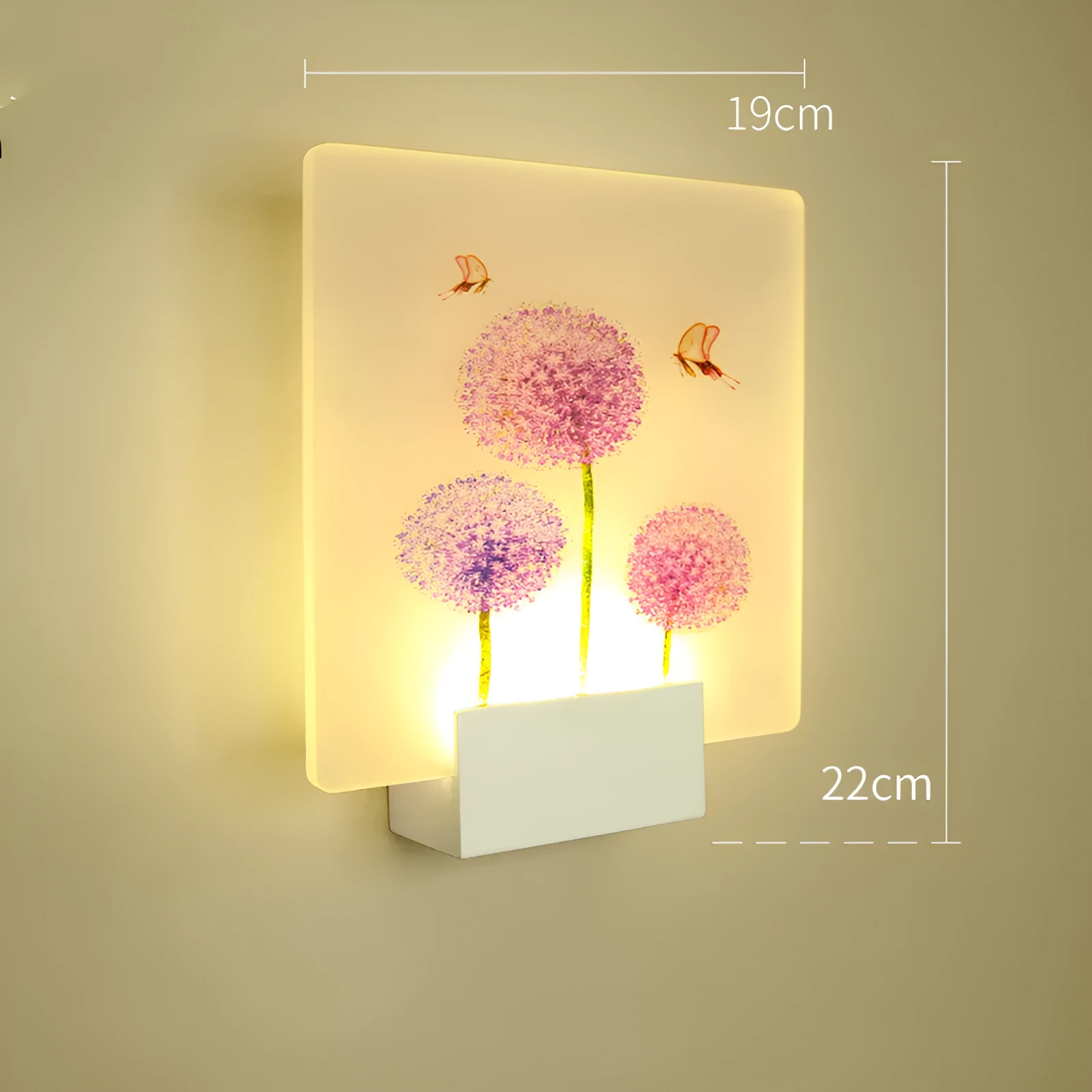 Modern simple LED corridor light with acrylic shade in white finish for hallway or staircase lighting