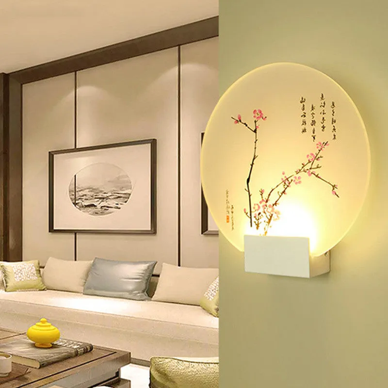 Modern simple LED corridor light with acrylic shade in white finish for hallway or staircase lighting