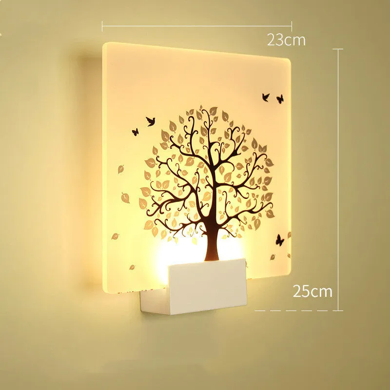 Modern simple LED corridor light with acrylic shade in white finish for hallway or staircase lighting