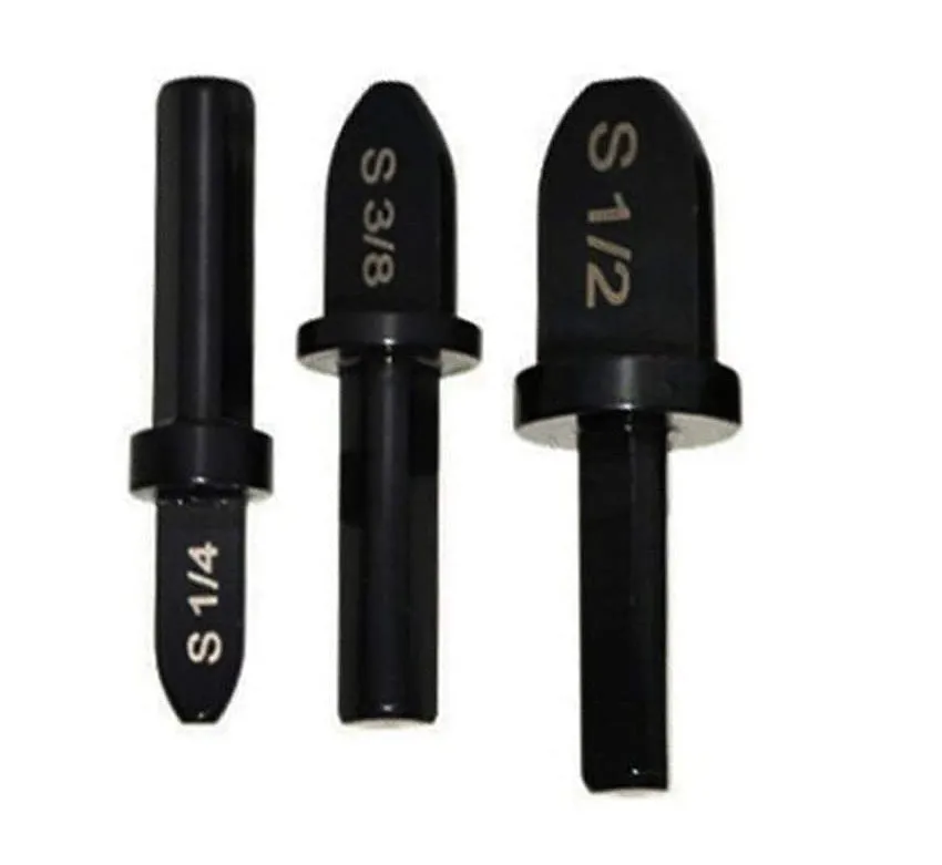 Electric tube expander 6pc set stainless steel black copper pipe expanders for drill HVAC installation sizes 7/8 to 1/4 inch