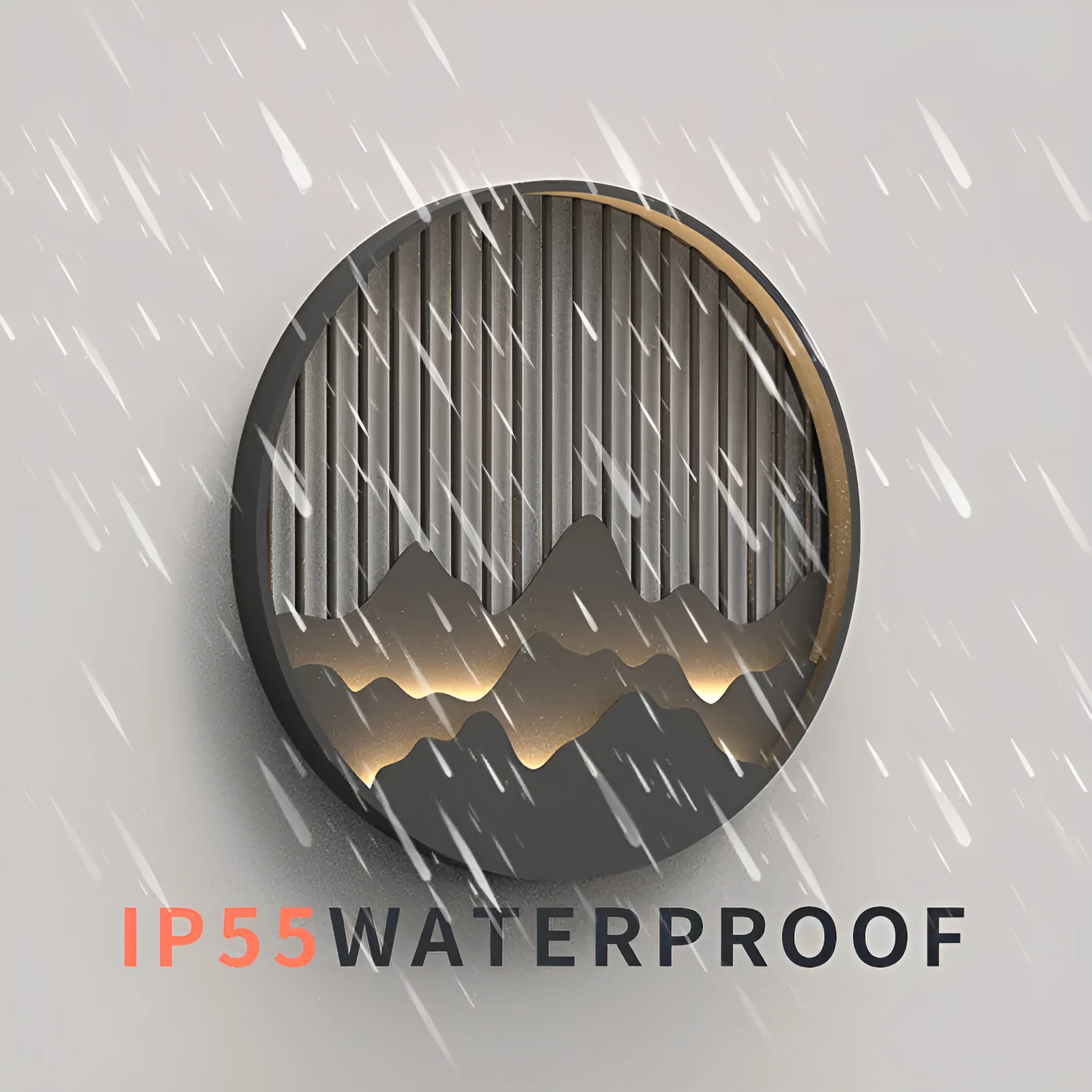 Waterproof outdoor wall landscape lamp B1141 series installed on exterior wall with integrated light source