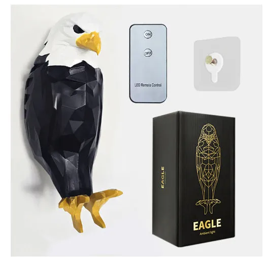 Injection moulded night light with ABS shade, showing owl and eagle silhouette designs for wall decor