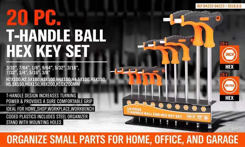 10-piece manual torque wrench set with plated finish on a workshop surface