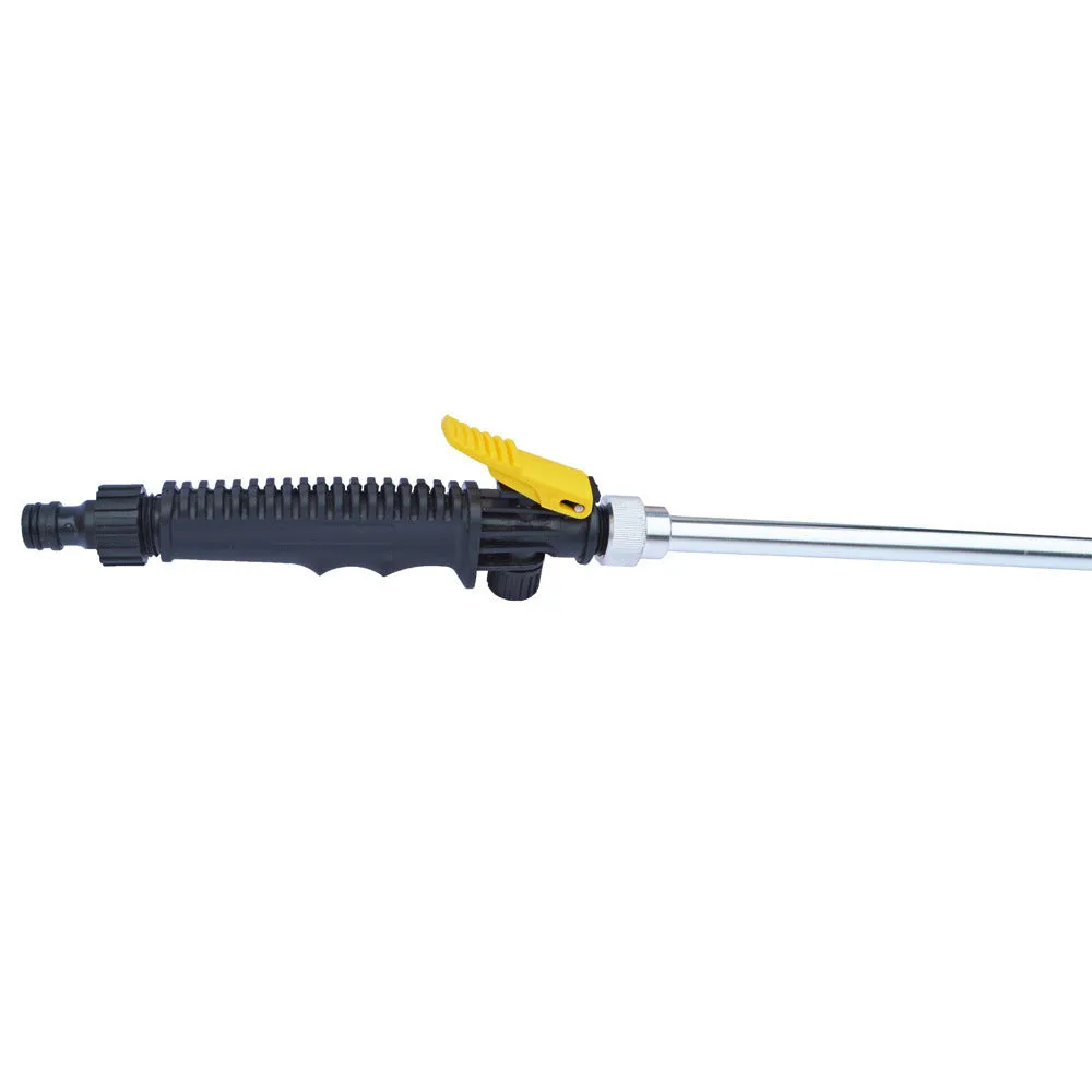 Garden water gun with 18-inch metal barrel and 3/4 GHT connector for high pressure car wash