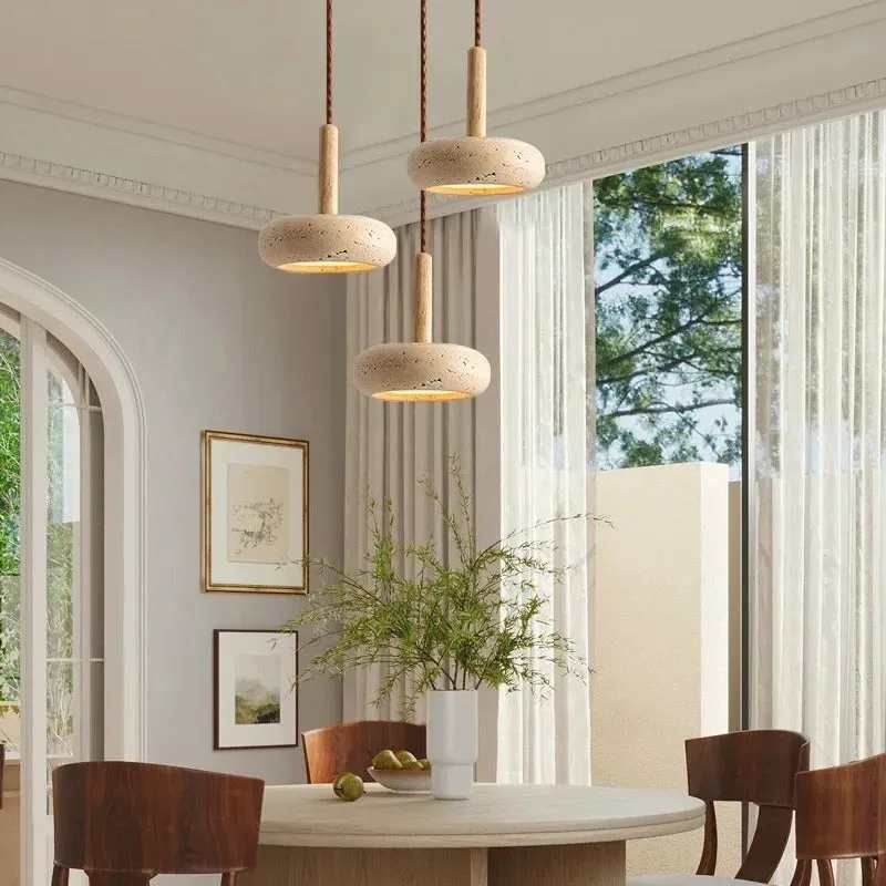Huangdongshi small retro three-head droplight with 15cm diameter for bedroom or dining room