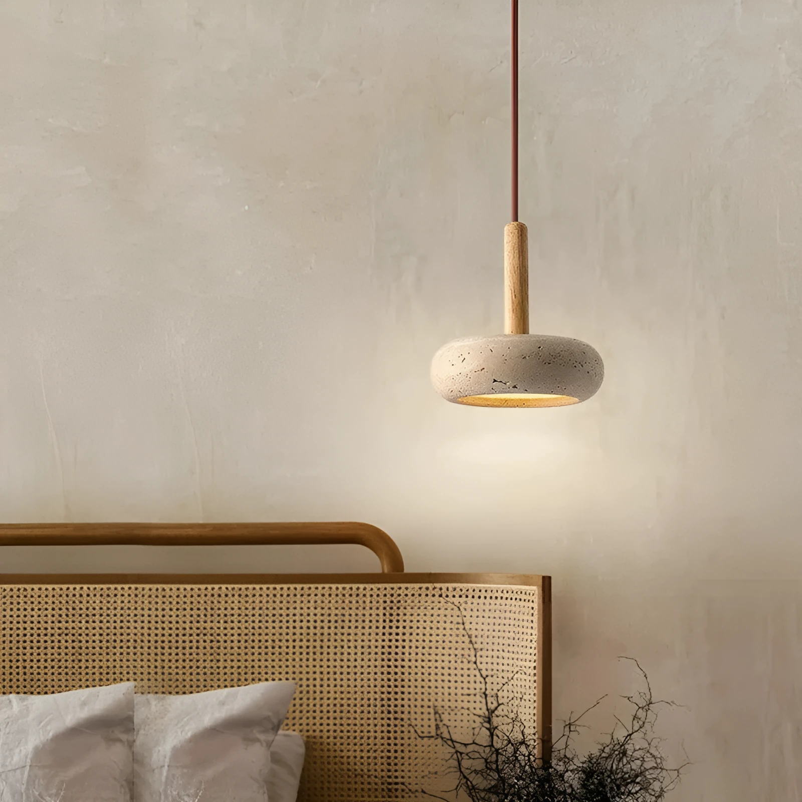 Huangdongshi small retro three-head droplight with 15cm diameter for bedroom or dining room