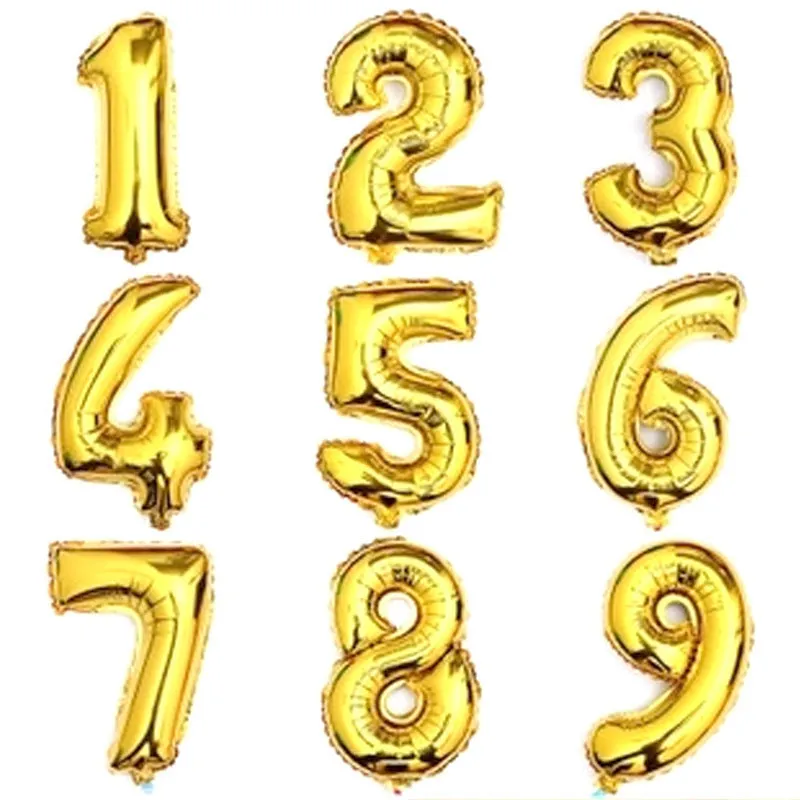 Aluminium film letter balloon in gold colour with letter A print for wedding decoration