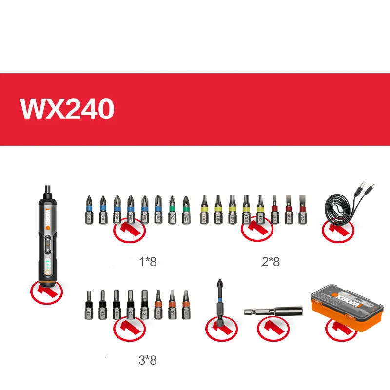WORX WX240 3.6V cordless handheld electric screwdriver with variable speed and torque control