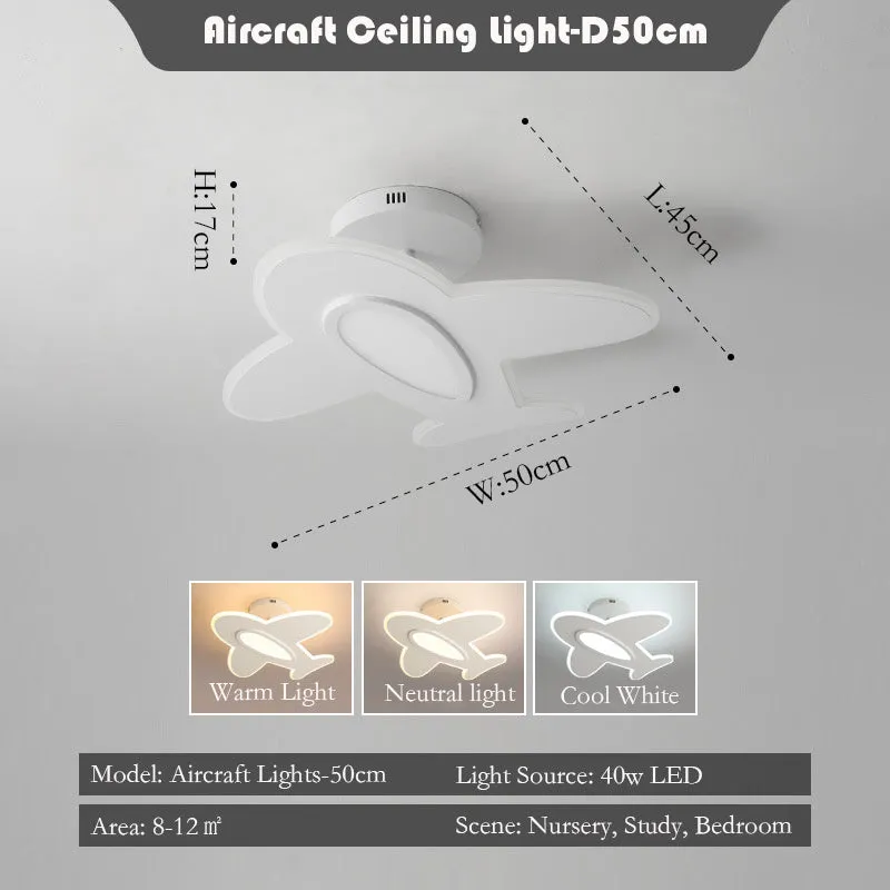 Simple creative LED ceiling light iron body wood finish 50cm size for bedroom corridor