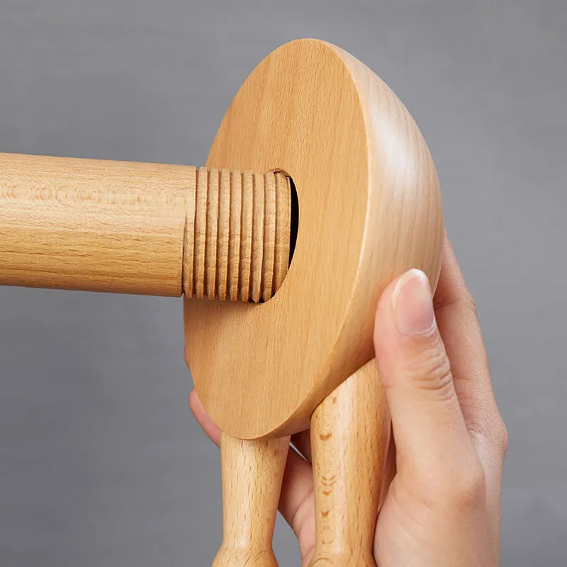 Solid wood tissue holder with perforated free design in Nordic style for table use