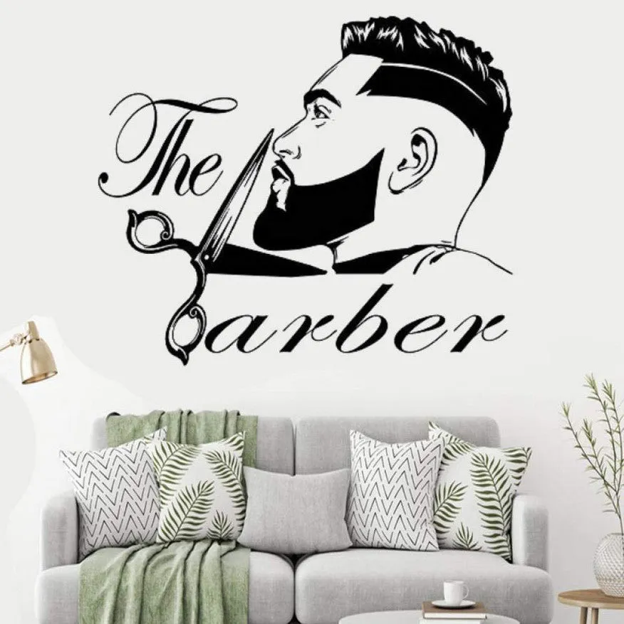 Black PVC waterproof wall sticker with people pattern for living room