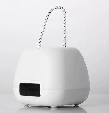 White rechargeable night light for breastfeeding with remote control, projection function, and USB charging for bedside use