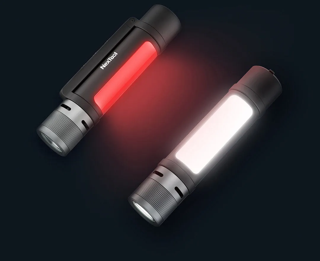 Home long-range portable rechargeable flashlight black aerospace aluminium IPX4 waterproof type-c charging power bank