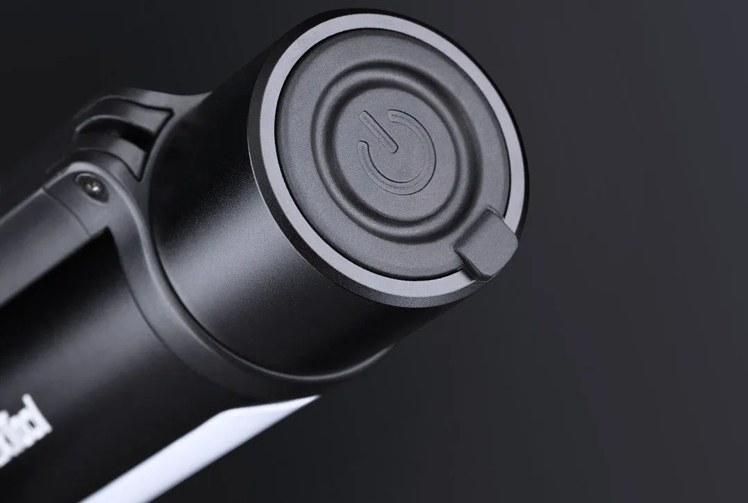 Home long-range portable rechargeable flashlight black aerospace aluminium IPX4 waterproof type-c charging power bank
