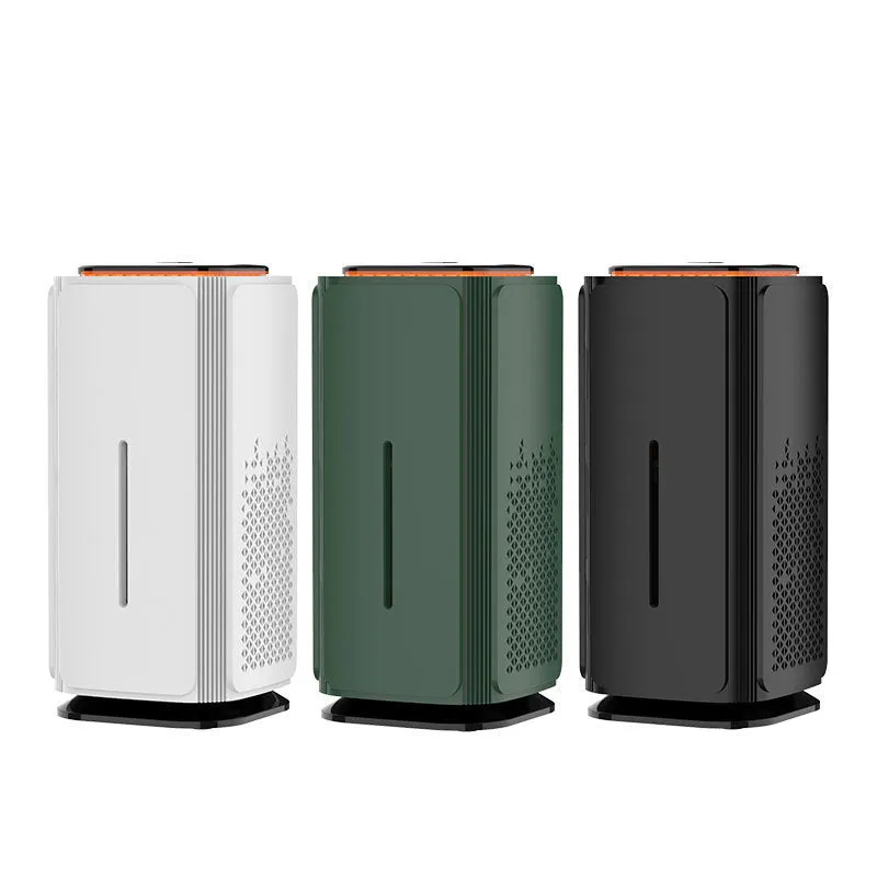 Black car air purifier with HEPA filter and negative ion feature, USB powered, 50 m3h air volume