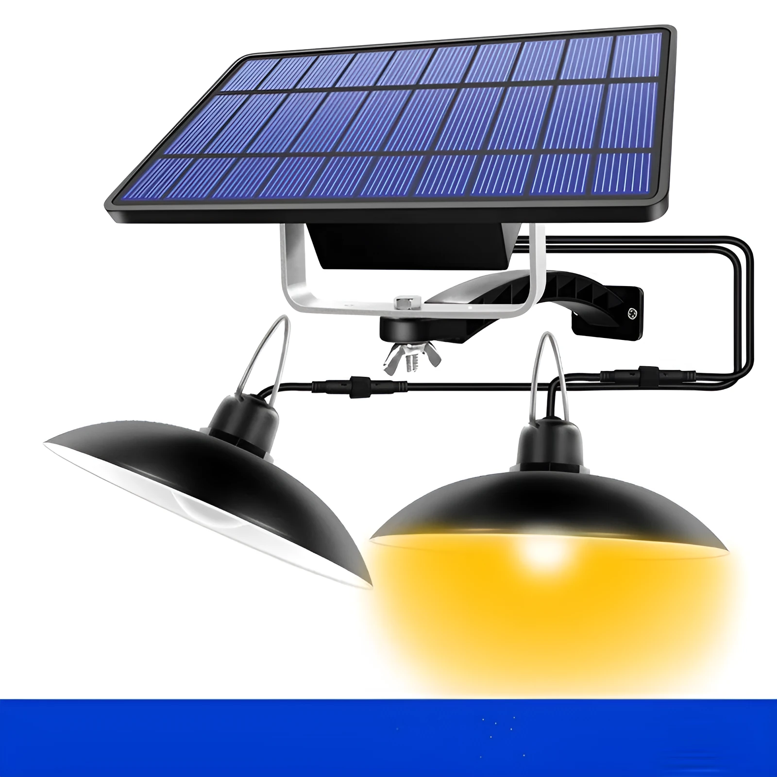 Solar garden chandelier decoration light with IP44 protection and LED for courtyard lighting