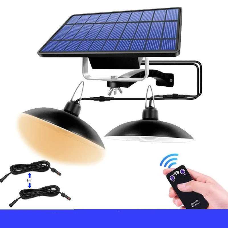 Solar garden chandelier decoration light with IP44 protection and LED for courtyard lighting