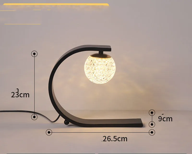 Net red modern minimalist starry LED desk lamp black iron acrylic 5W UK plug